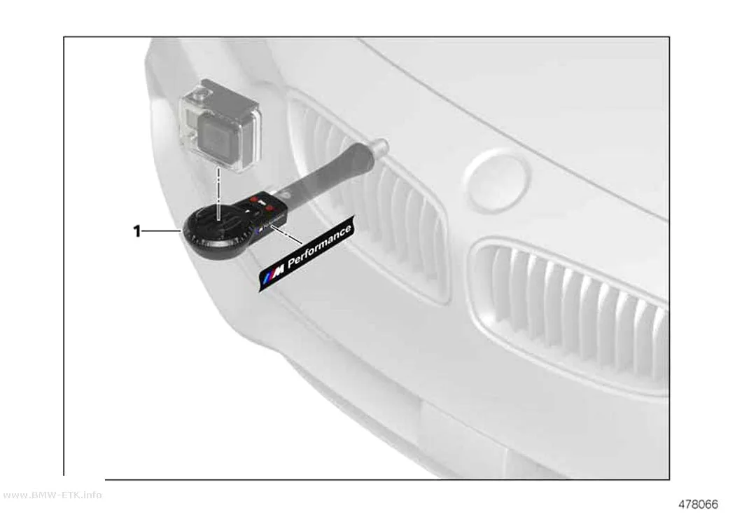 Šema: Nosač BMW Action-Cam kamere