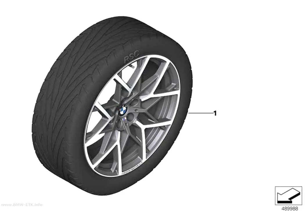 Šema: BMW aluminijumska felna M Performance, Y-krakovi 795M - 20"