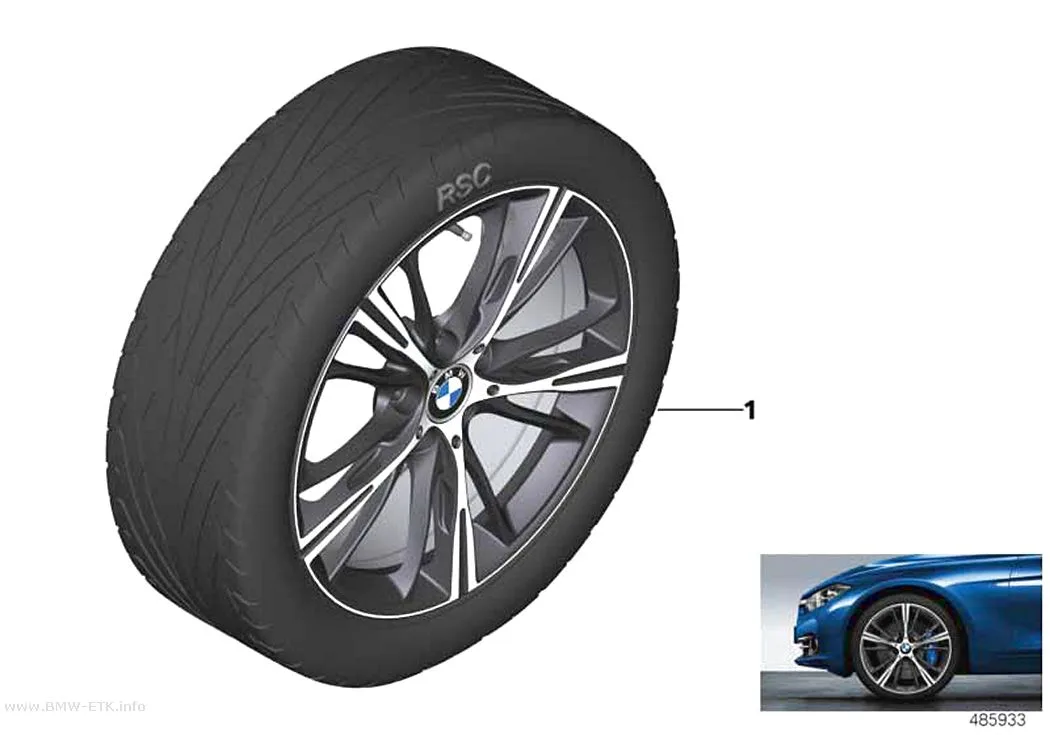 Šema: BMW aluminijumska felna, zvezdasti krakovi 660 - 20"