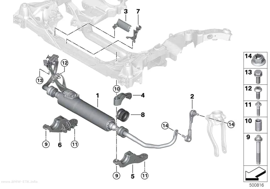 Šema: Prednji stabilizator / Dynamic Drive, pogon na sva četiri točka