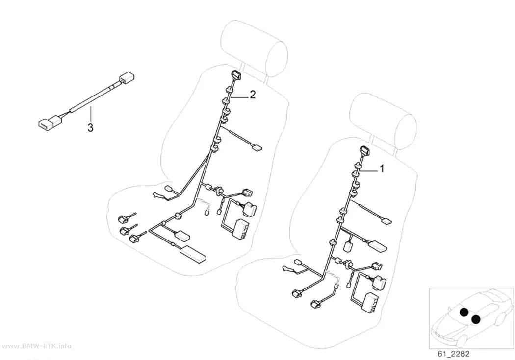 Šema: Individual kablovski set sedišta