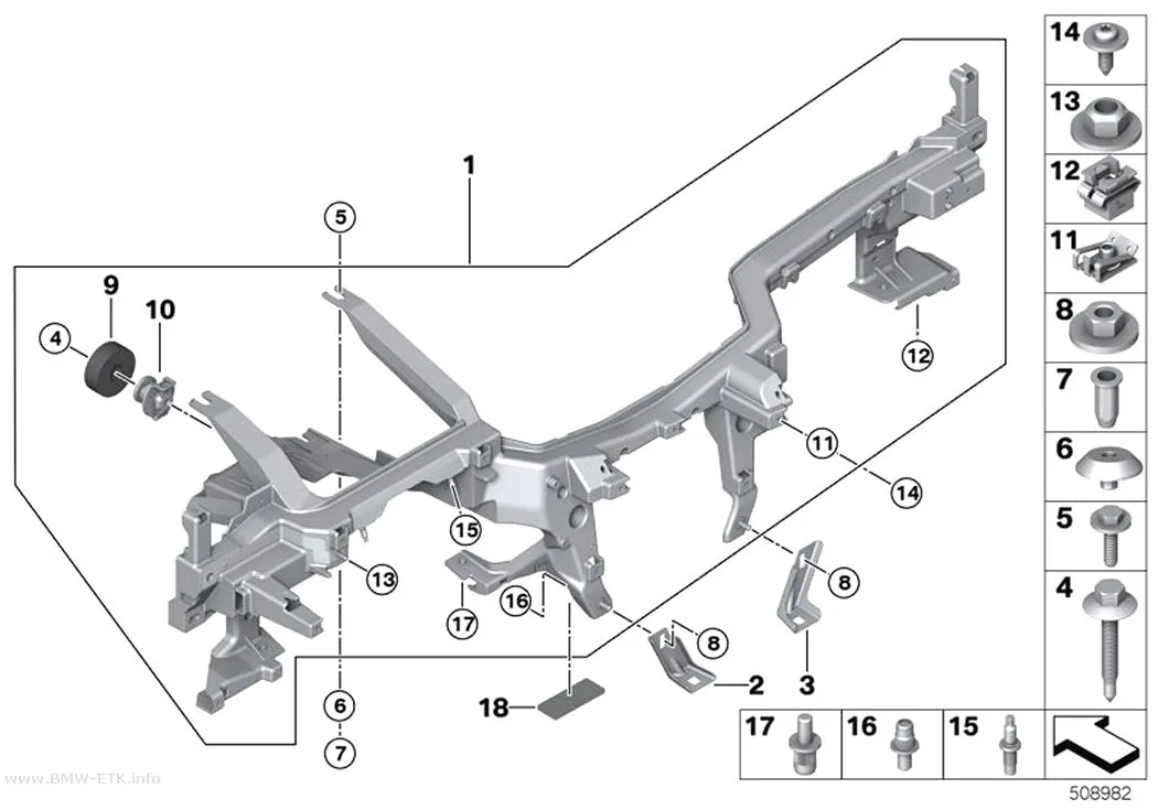 Šema: Nosač instrument table