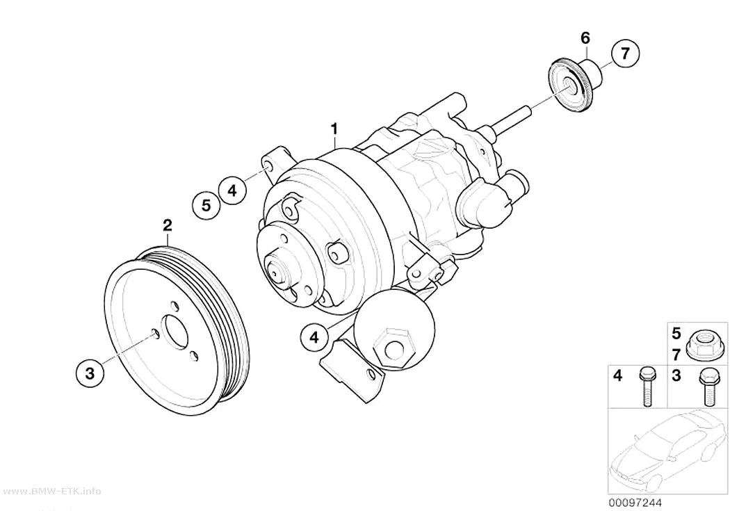 Šema: Pumpa servo upravljača / Dynamic Drive