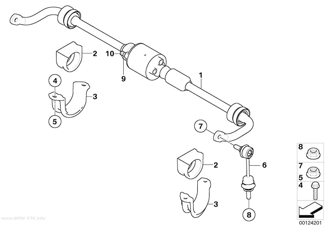 Šema: Zadnja stabilizatorska šipka / Dynamic Drive