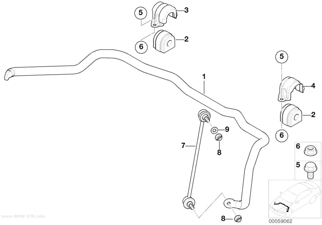 Šema: Stabilizator, prednji