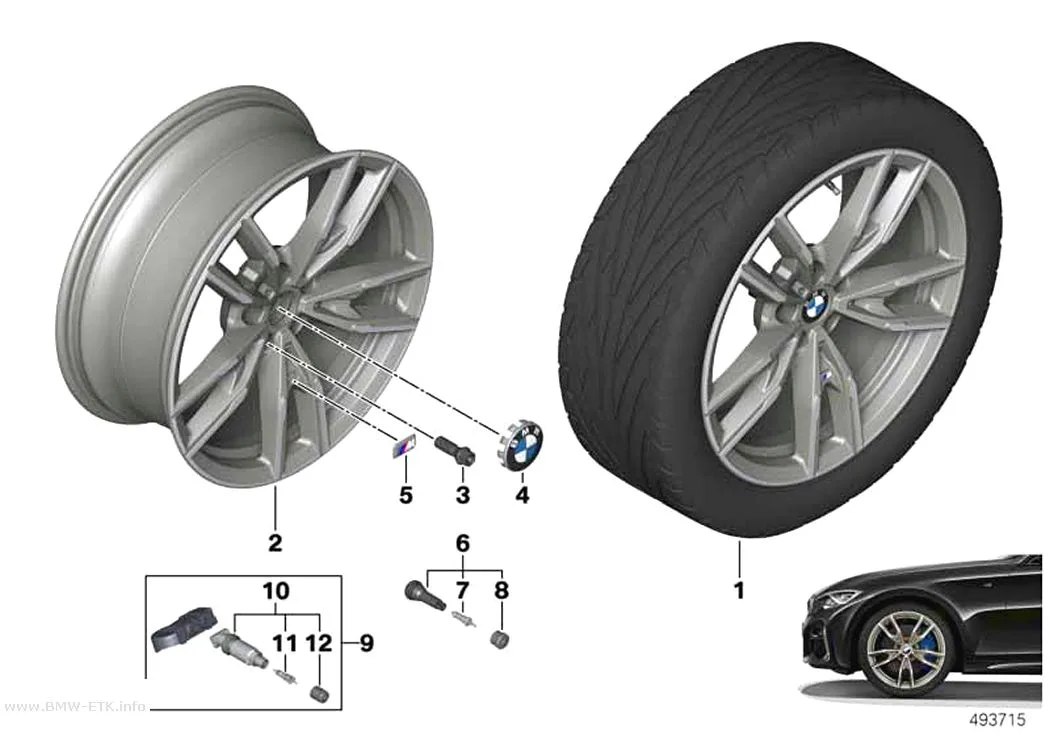 Šema: BMW aluminijumska felna dvostruki krakovi 792M - 19"