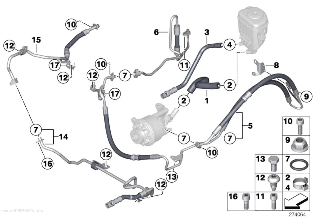 Šema: Servo upravljač / cev za ulje / Dynamic Drive