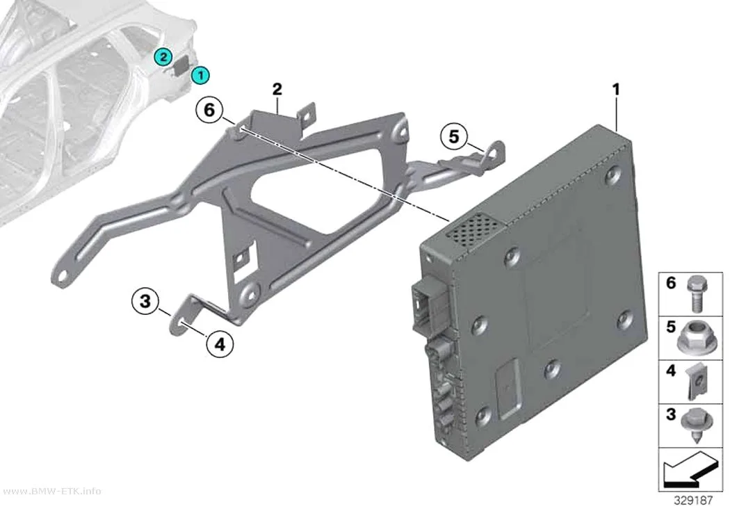 Šema: TV modul / držač