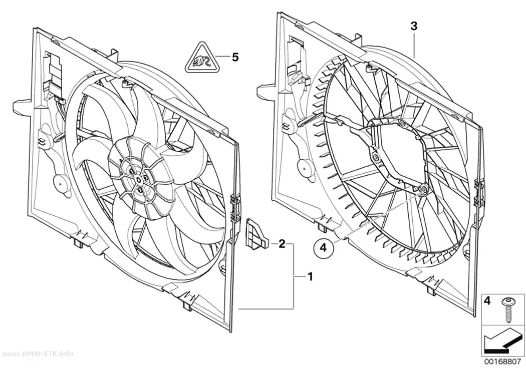Šema: Usmerivač vazduha ventilatora / ventilator