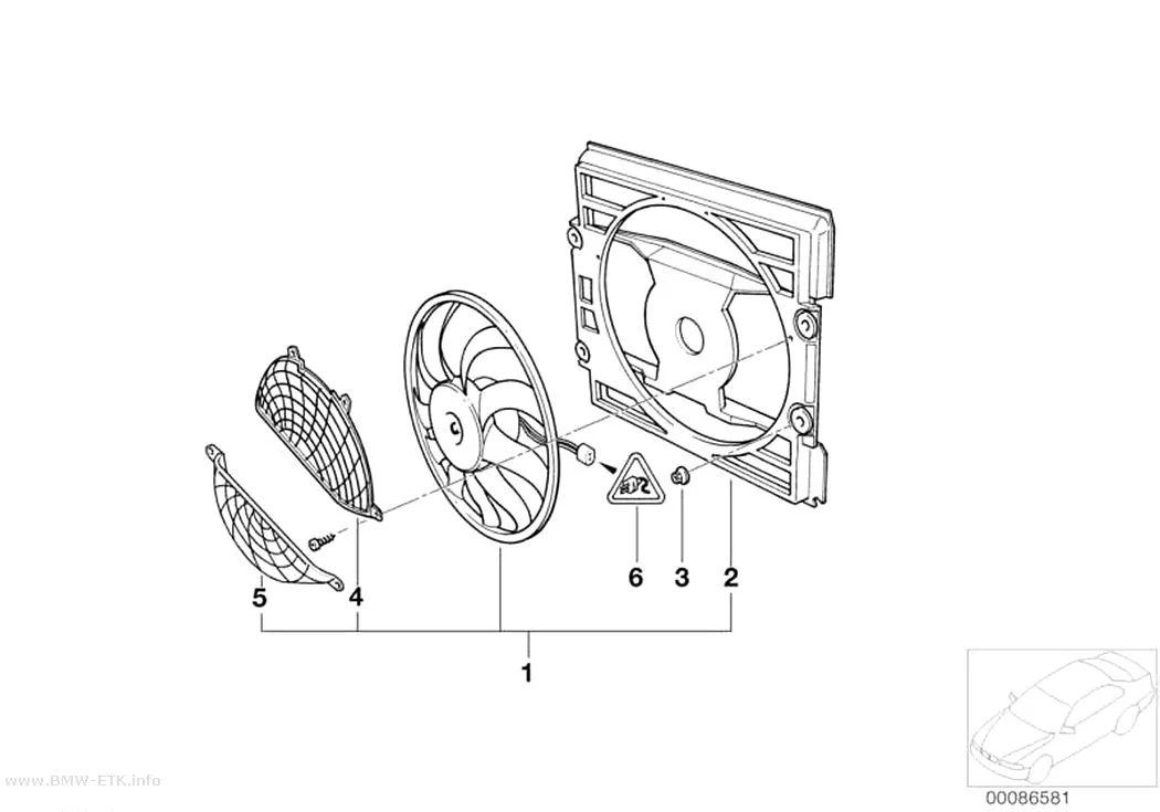 Šema: Ventilator za potiskivanje vazduha