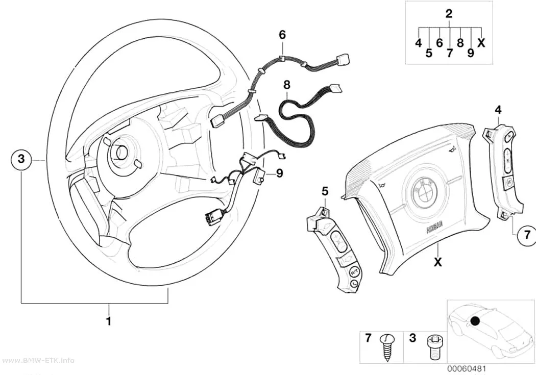 Šema: Volan, Smart airbag, multifunkcionalni