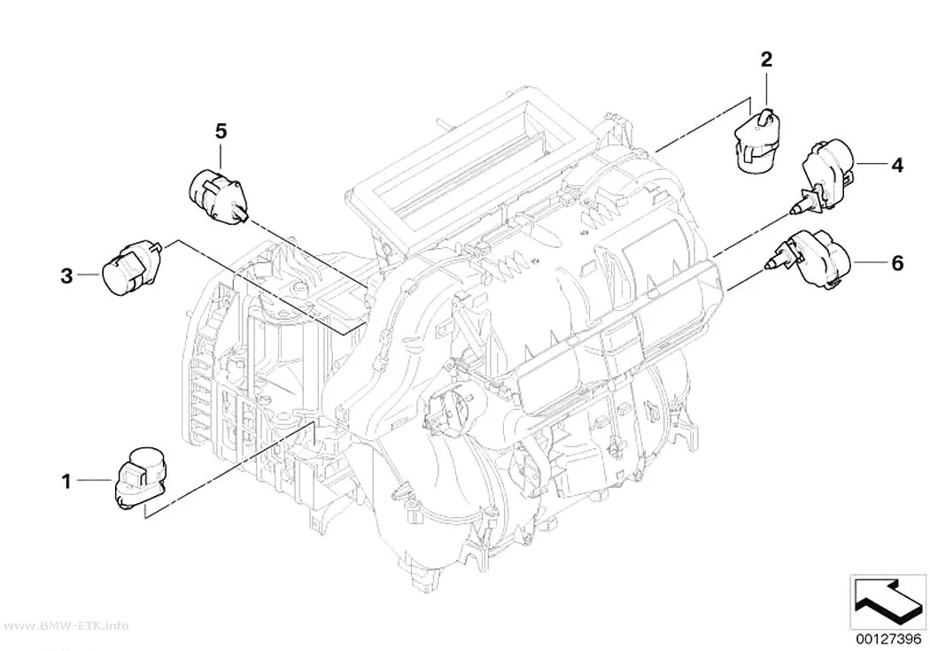 Šema: Servomotor automatske klime Basis