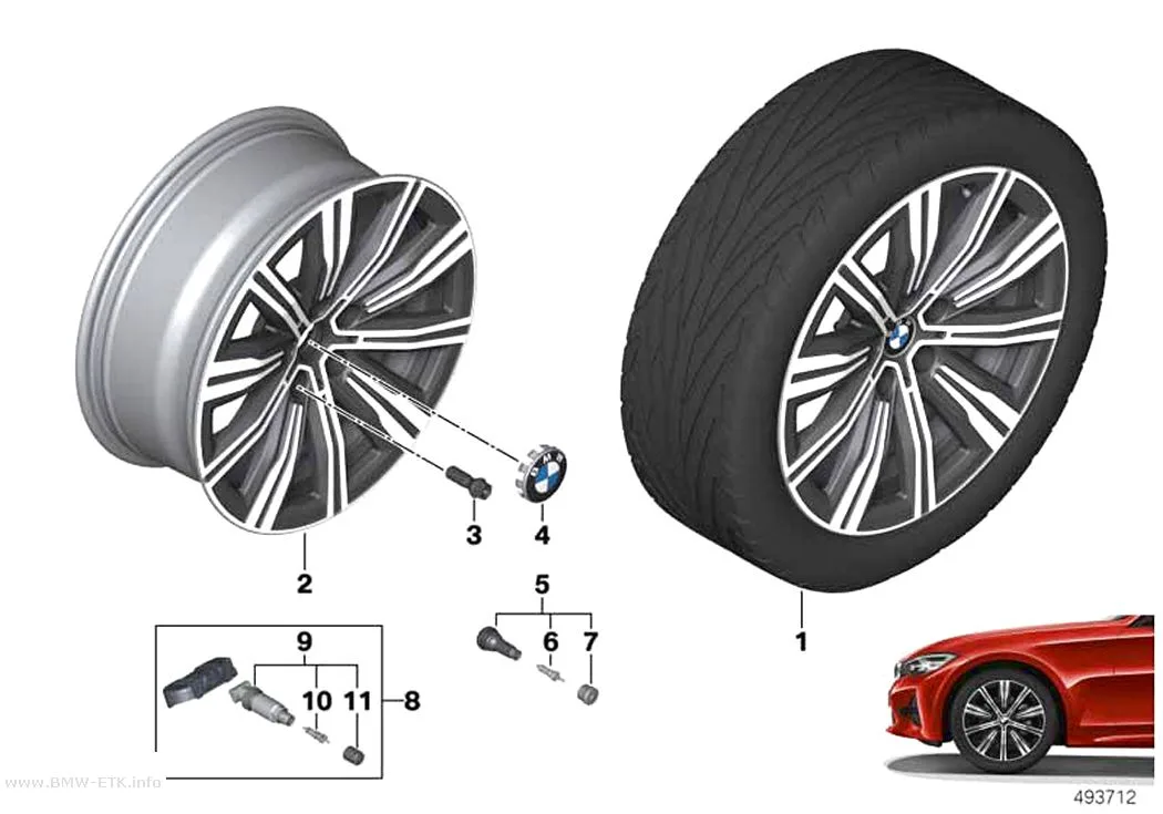 Šema: BMW aluminijumska felna dvostruki krakovi 782 - 18"