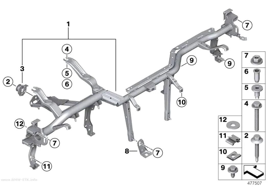 Šema: Nosač instrument table