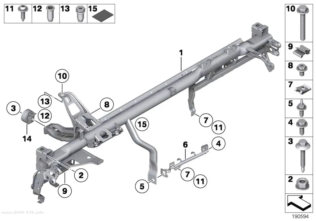 Šema: Nosač instrument table