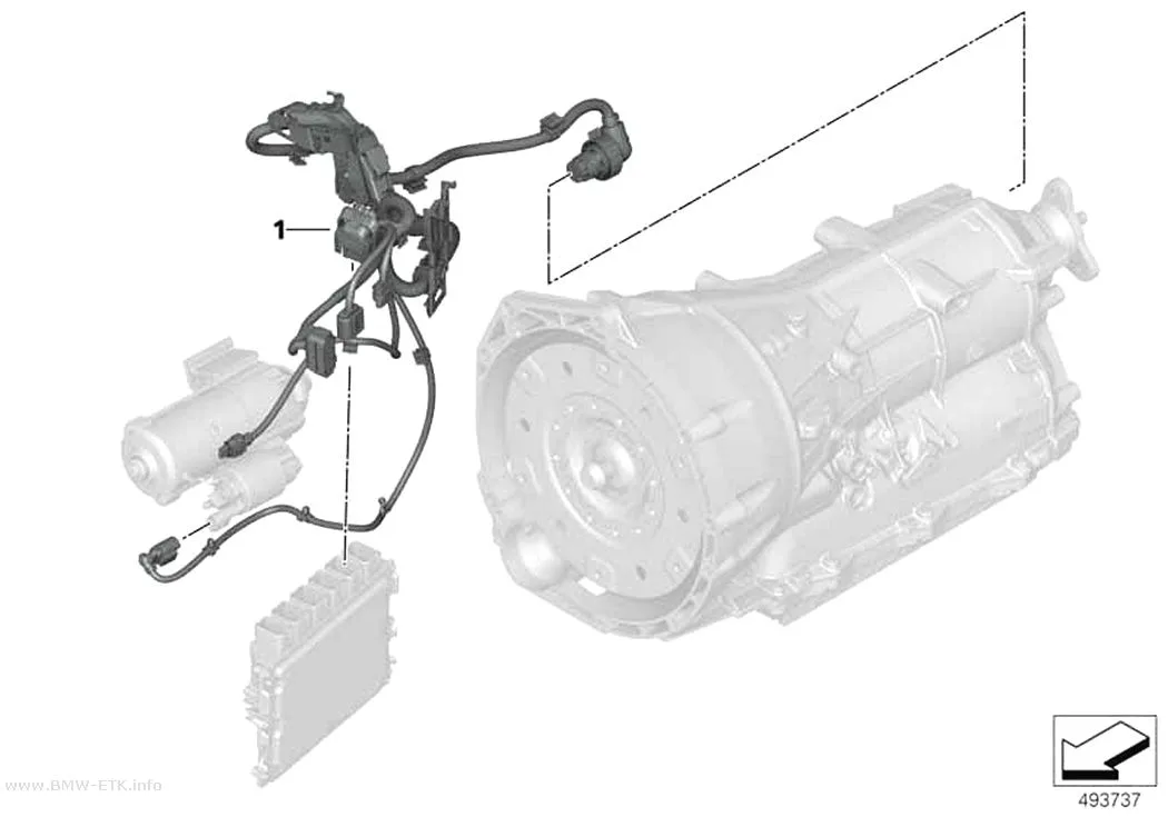 Šema: Instalacija motora, modul menjača