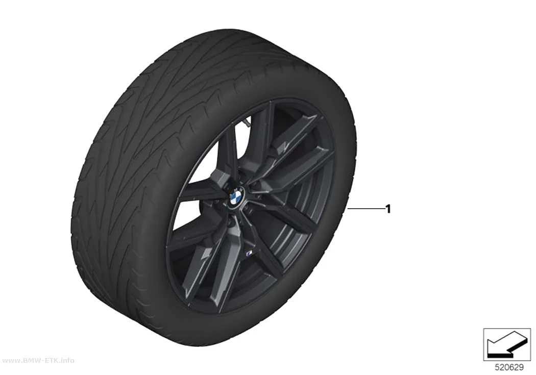 Šema: BMW aluminijumska felna sa Y-krakovima 859M - 19"