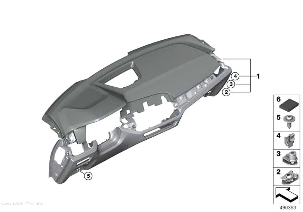 Šema: Obloga instrument table