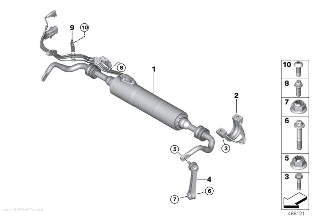 Šema: Zadnja stabilizatorska šipka / Dynamic Drive