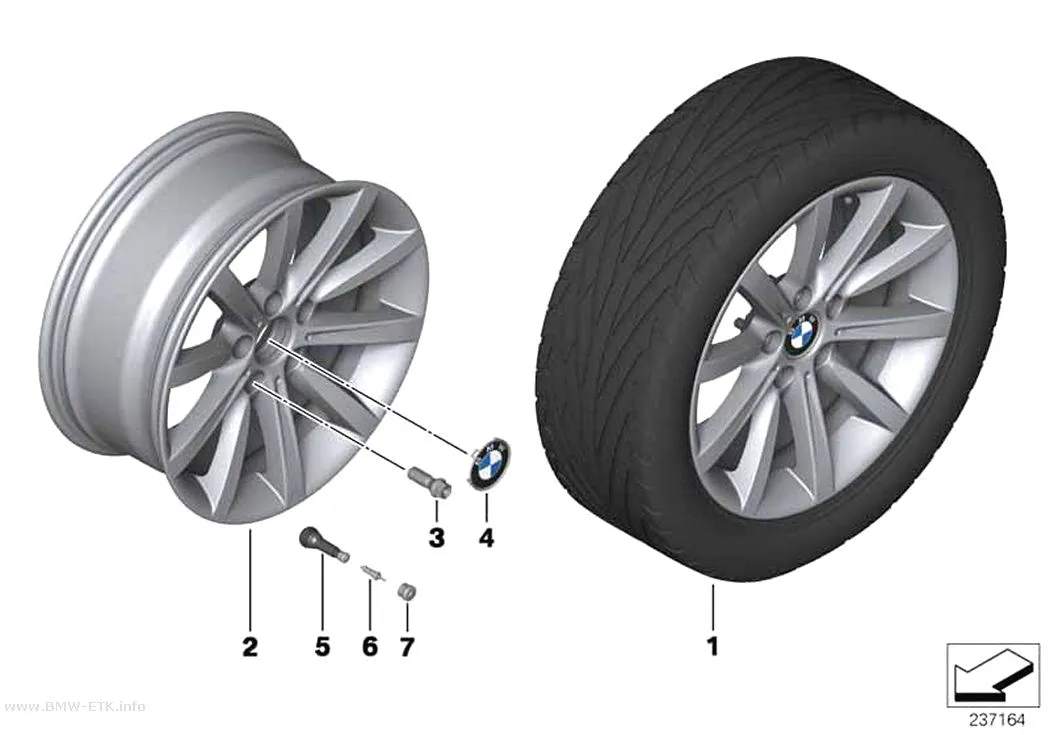 Šema: BMW aluminijumska felna zvezdasti krak 365 - 18"