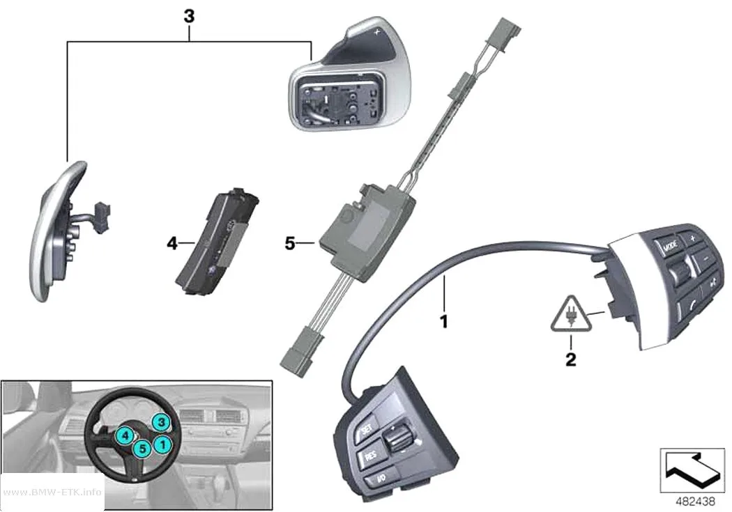 Šema: Prekidač i elektronika volana