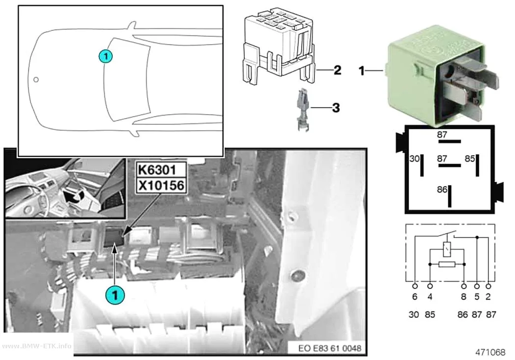 Šema: Relej pumpe goriva K6301