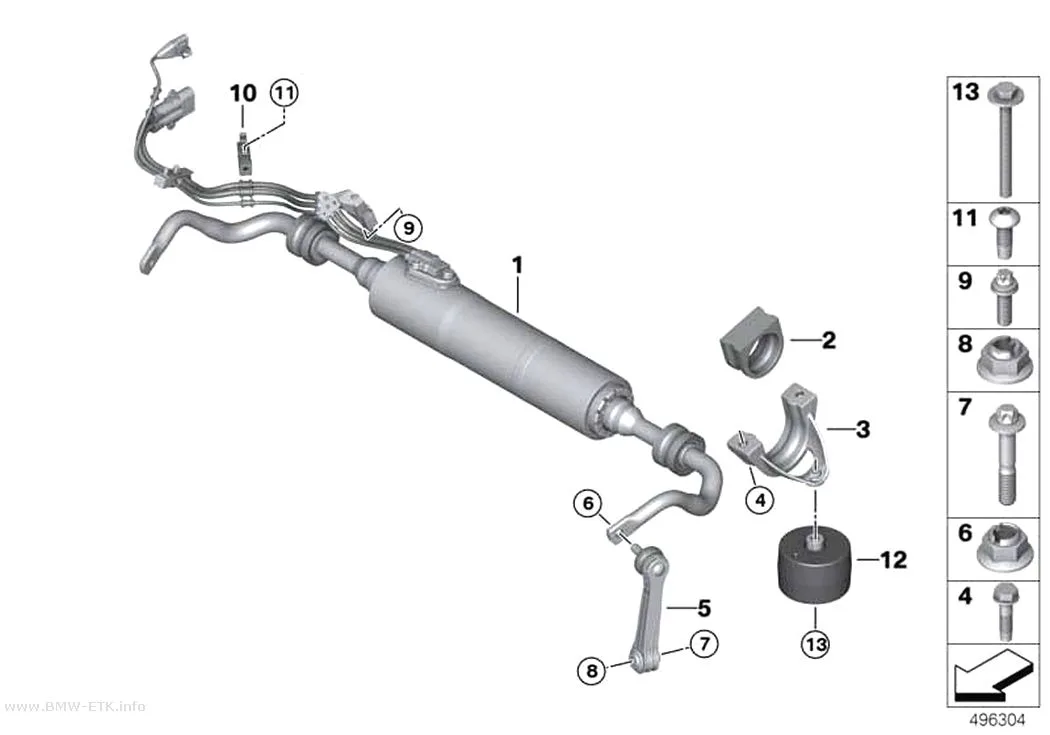 Šema: Zadnja stabilizatorska šipka / Dynamic Drive