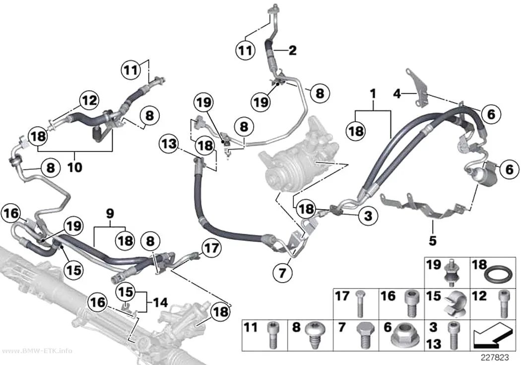 Šema: Servo upravljač / cev za ulje / Dynamic Drive