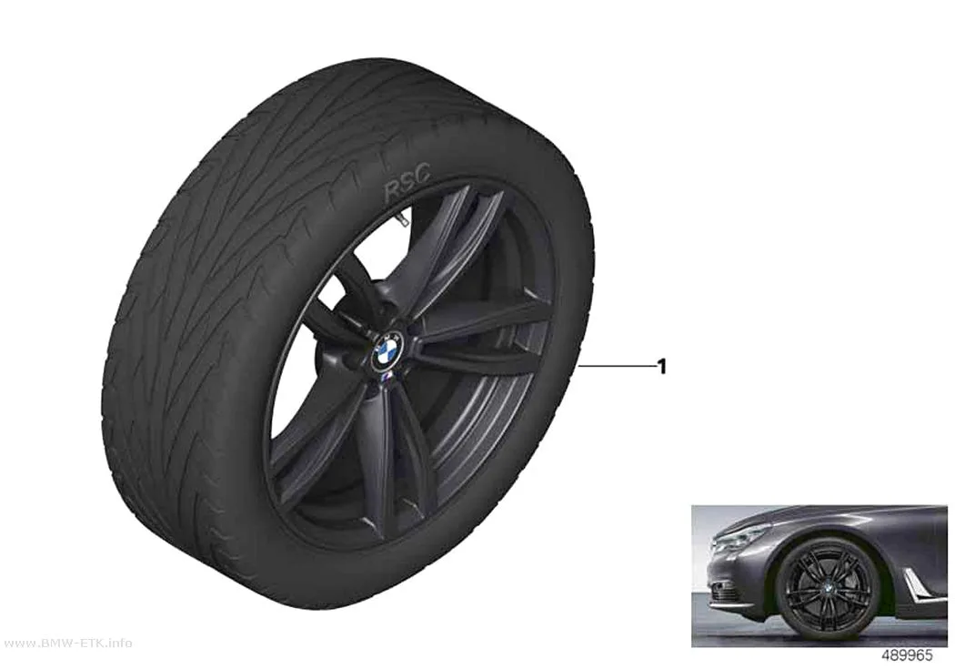 Šema: BMW laka aluminijumska felna M dvostruki krakovi 647M - 19"