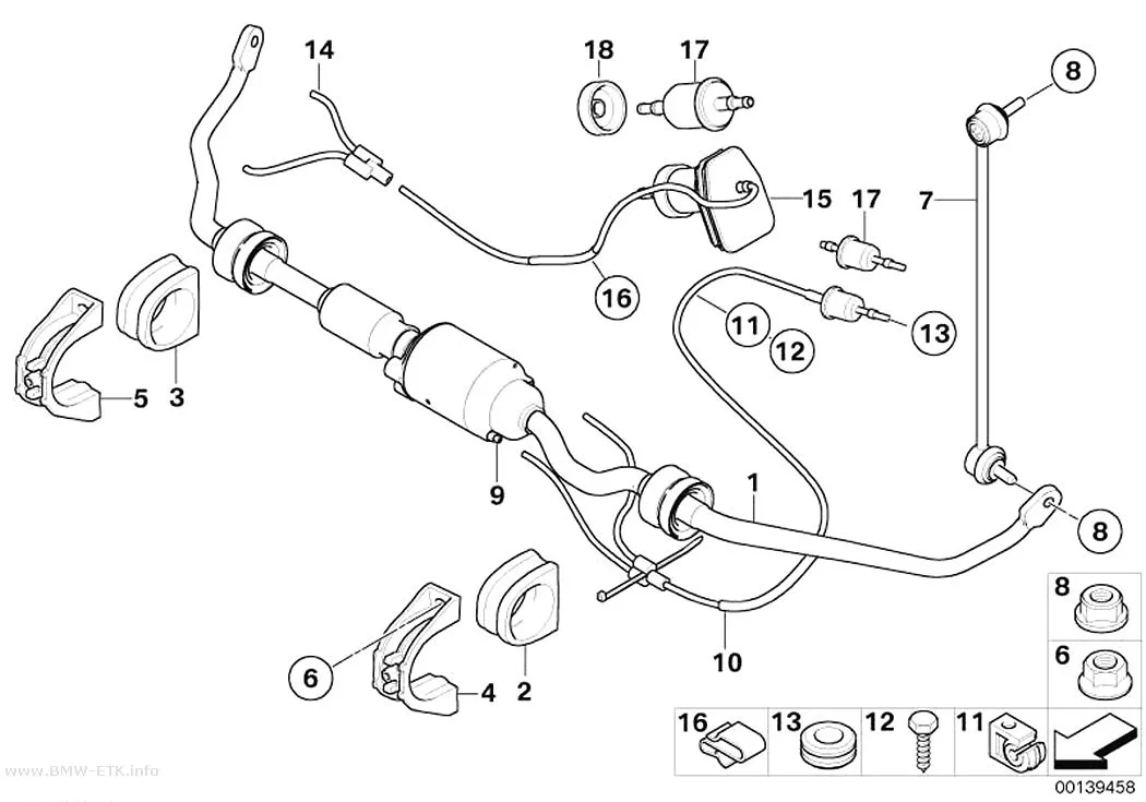 Šema: Prednja stabilizatorska šipka / Dynamic Drive