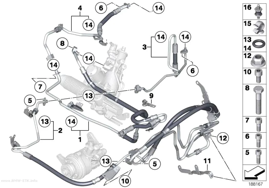 Šema: Servo upravljač / cev za ulje / Dynamic Drive