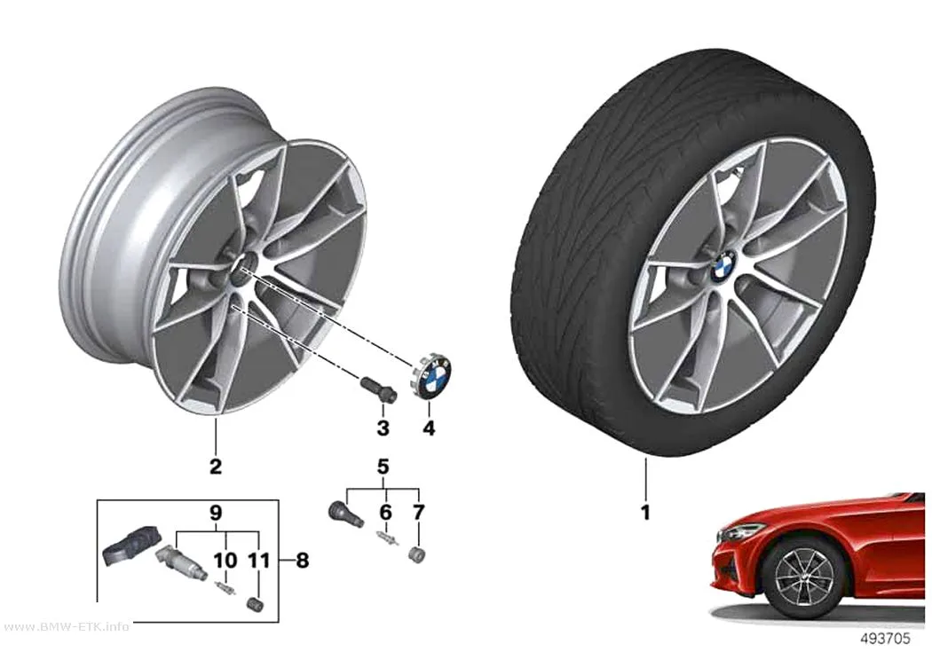 Šema: BMW aluminijumska felna turbinski dizajn 773 - 16"