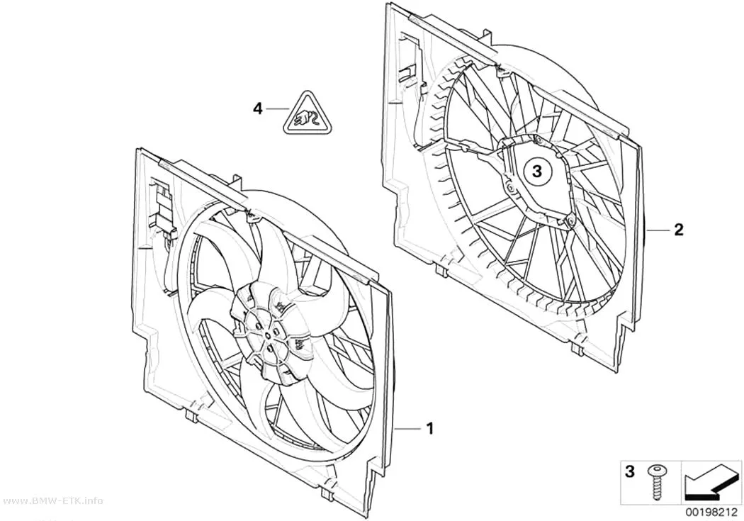 Šema: Usmerivač vazduha ventilatora / ventilator