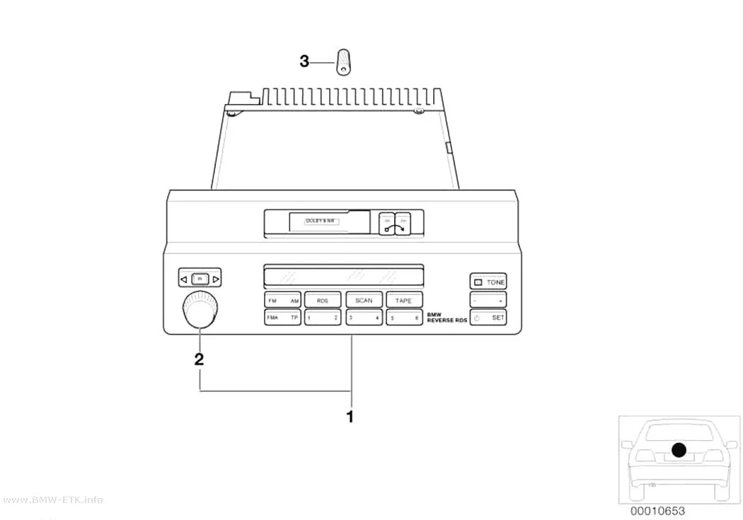 Šema: Radio BMW Reverse RDS