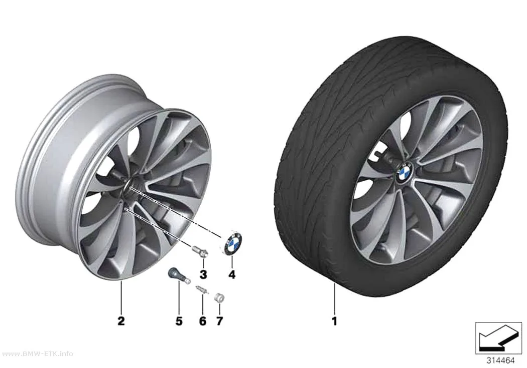 Šema: BMW aluminijumska felna turbine styling 452 - 18"