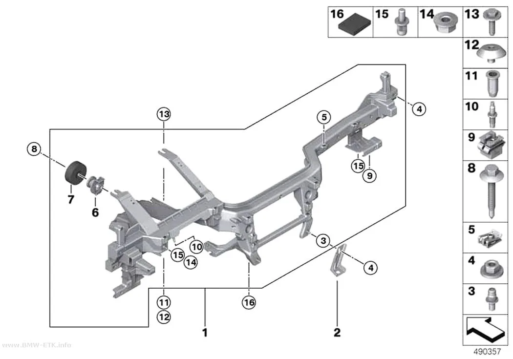 Šema: Nosač instrument table