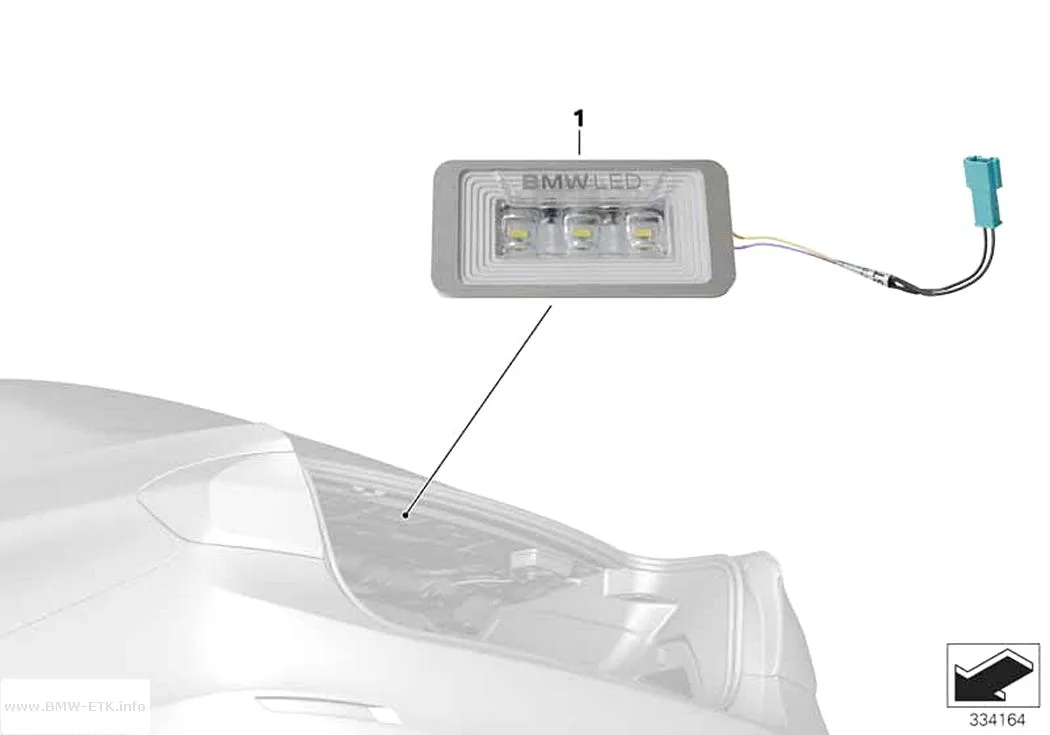 Šema: BMW LED svetlo prtljažnika