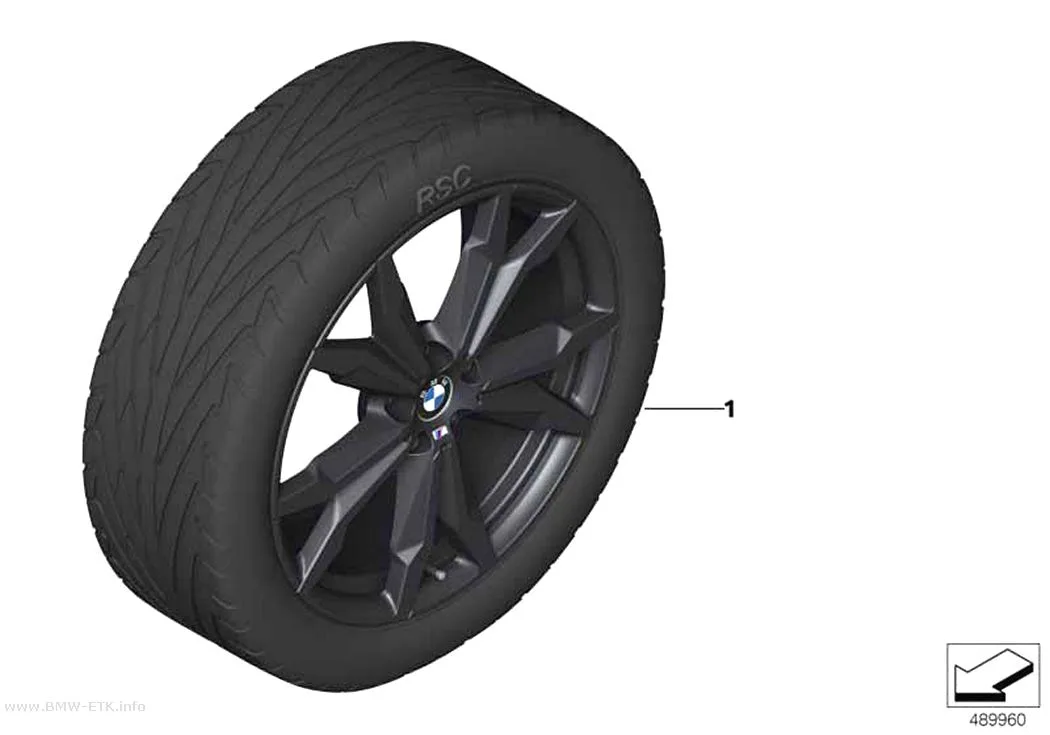 Šema: BMW aluminijumska felna M dvostruki krakovi 717M - 20"