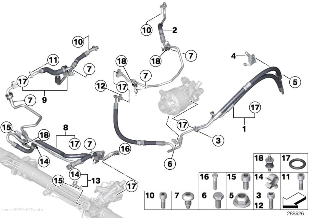 Šema: Servo upravljač / cev za ulje / Dynamic Drive