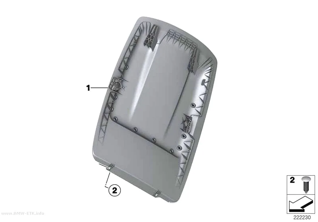 Šema: Komplet obloga naslona prednjih sedišta