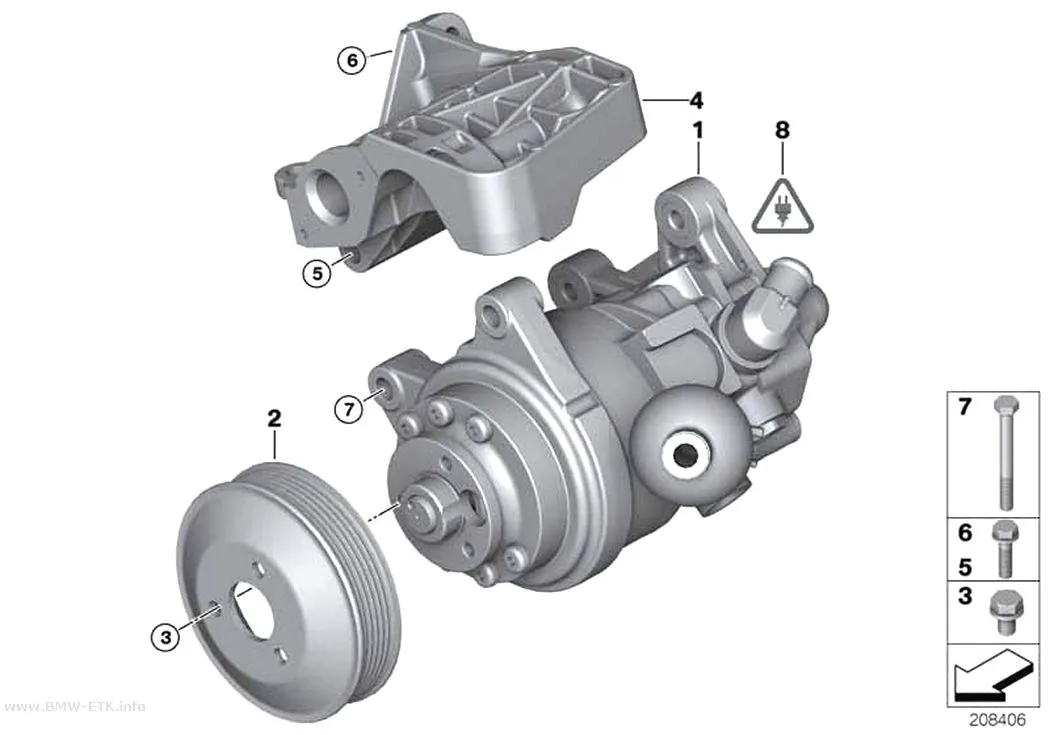 Šema: Pumpa servoupravljača / Adaptive Drive