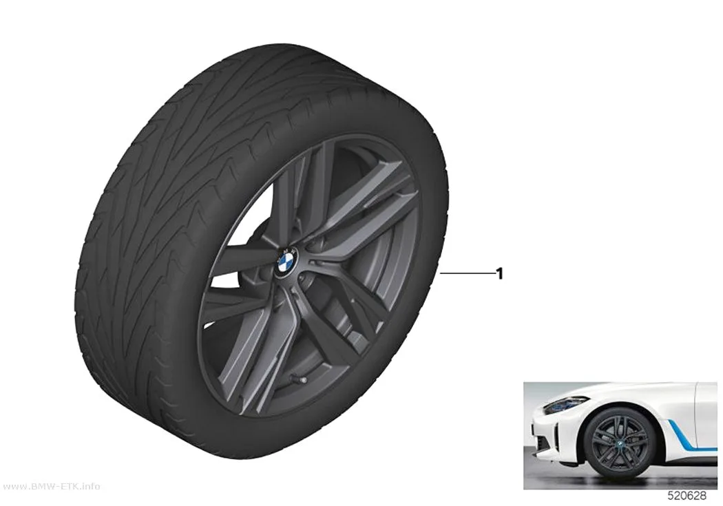 Šema: BMW aluminijumska felna sa dvostrukim krakovima 853 - 18"
