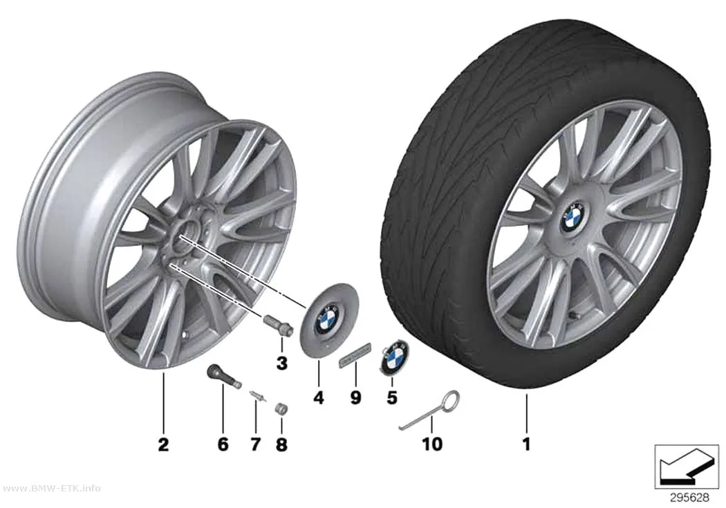 Šema: BMW aluminijumska felna, Individual V-krakovi 439 - 19"