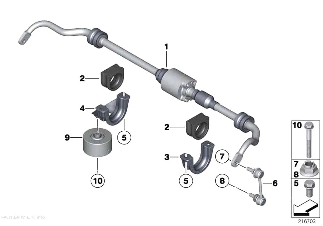 Šema: Zadnja stabilizatorska šipka / Dynamic Drive