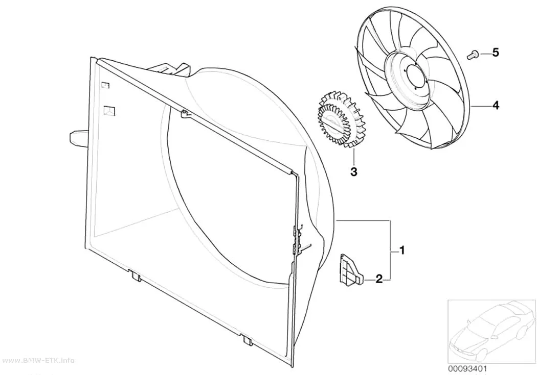 Šema: Usmerivač vazduha ventilatora / ventilator