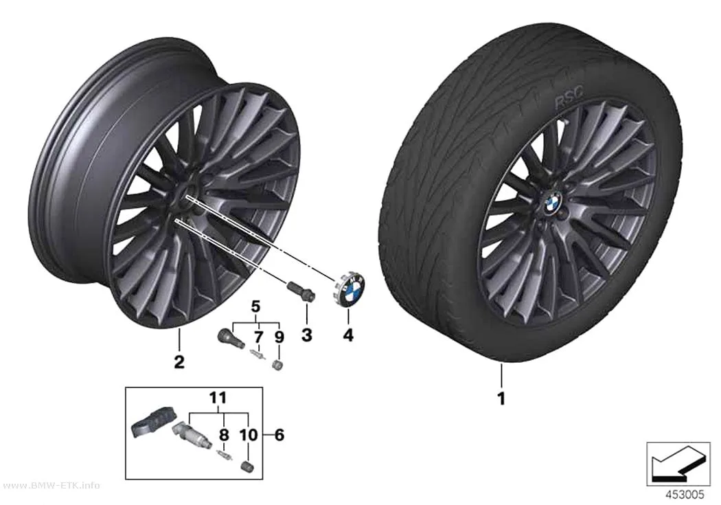Šema: BMW aluminijumska felna sa više krakova 629 - 21"