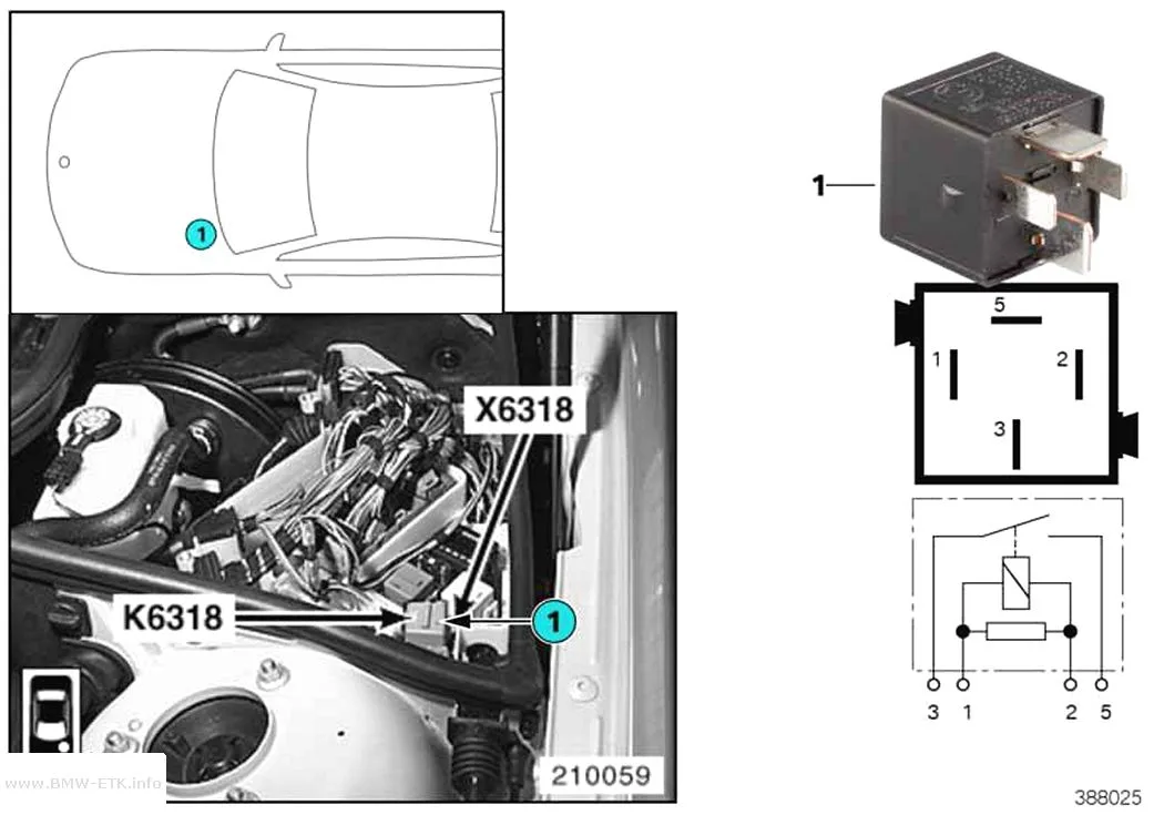 Šema: Relej hidraulične pumpe, SMG K6318