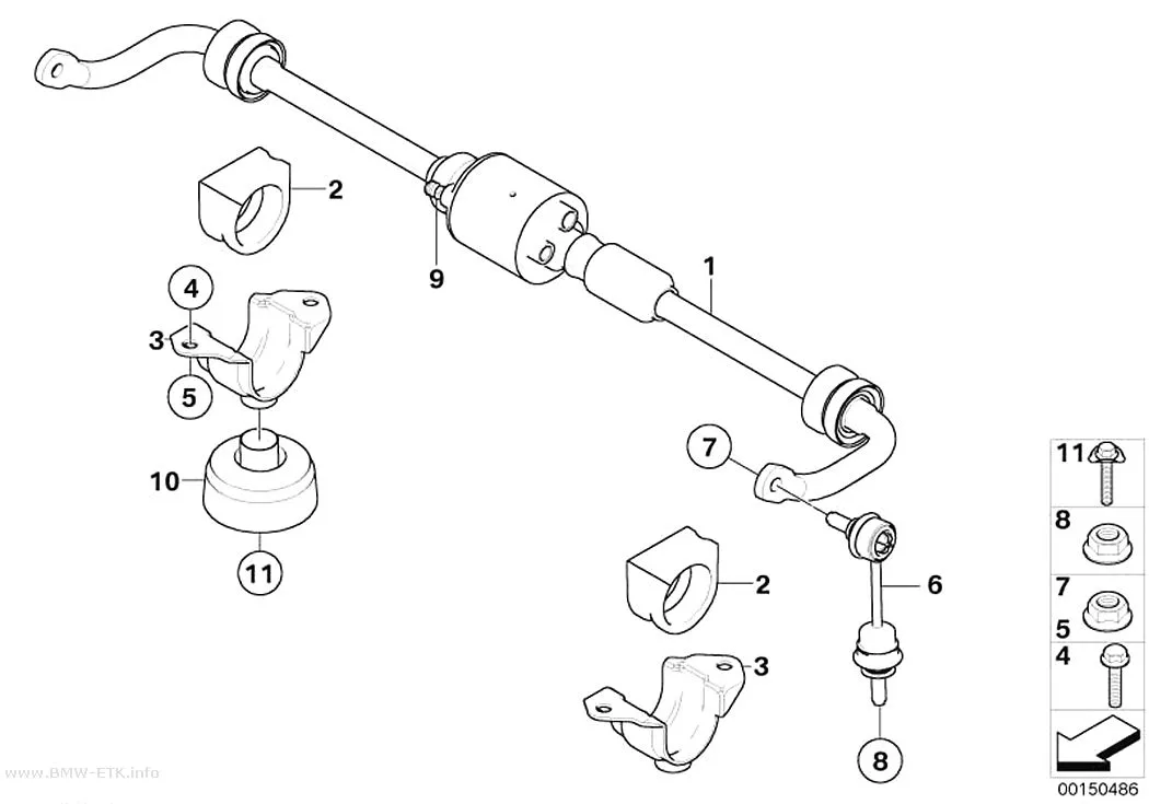 Šema: Zadnja stabilizatorska šipka / Dynamic Drive