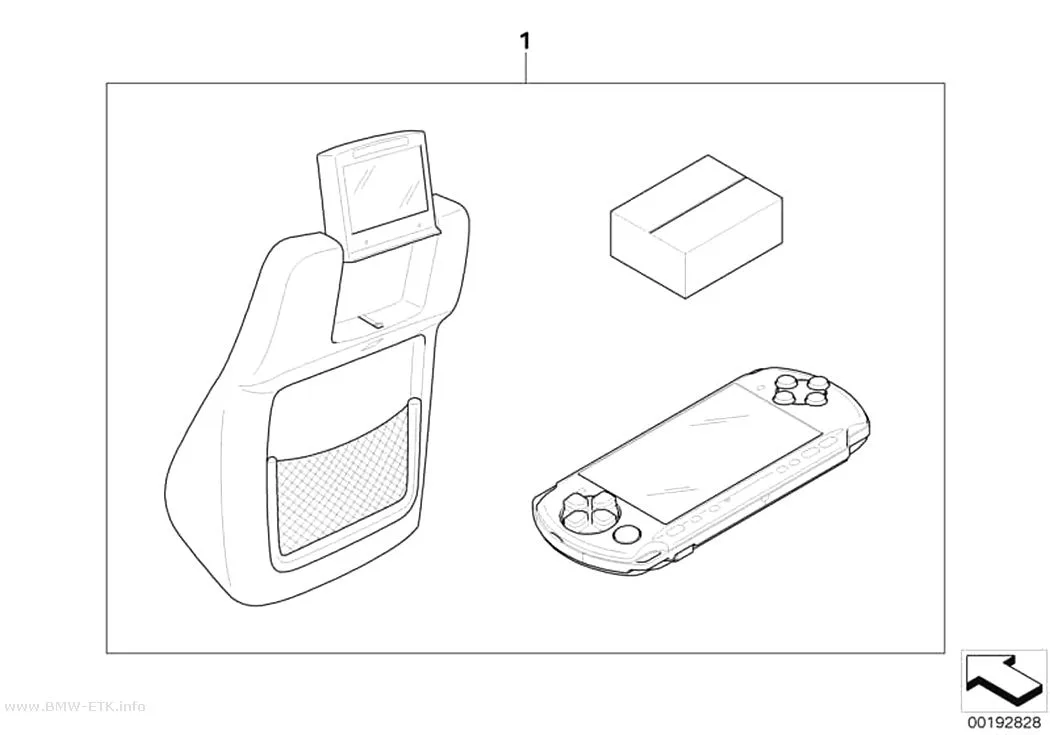 Šema: Zabavni sistem za putnike pozadi Sony PSP