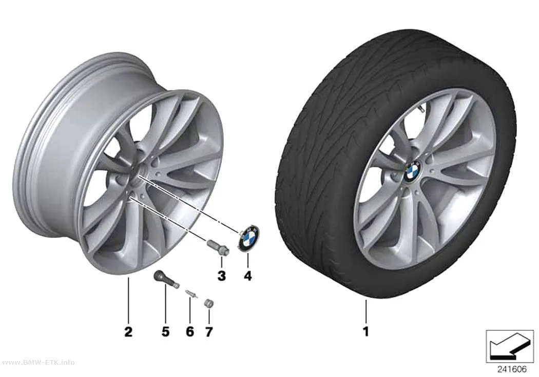 Šema: BMW aluminijumska felna V-krak 366 - 19"